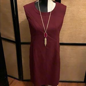 Burgundy sheath dress